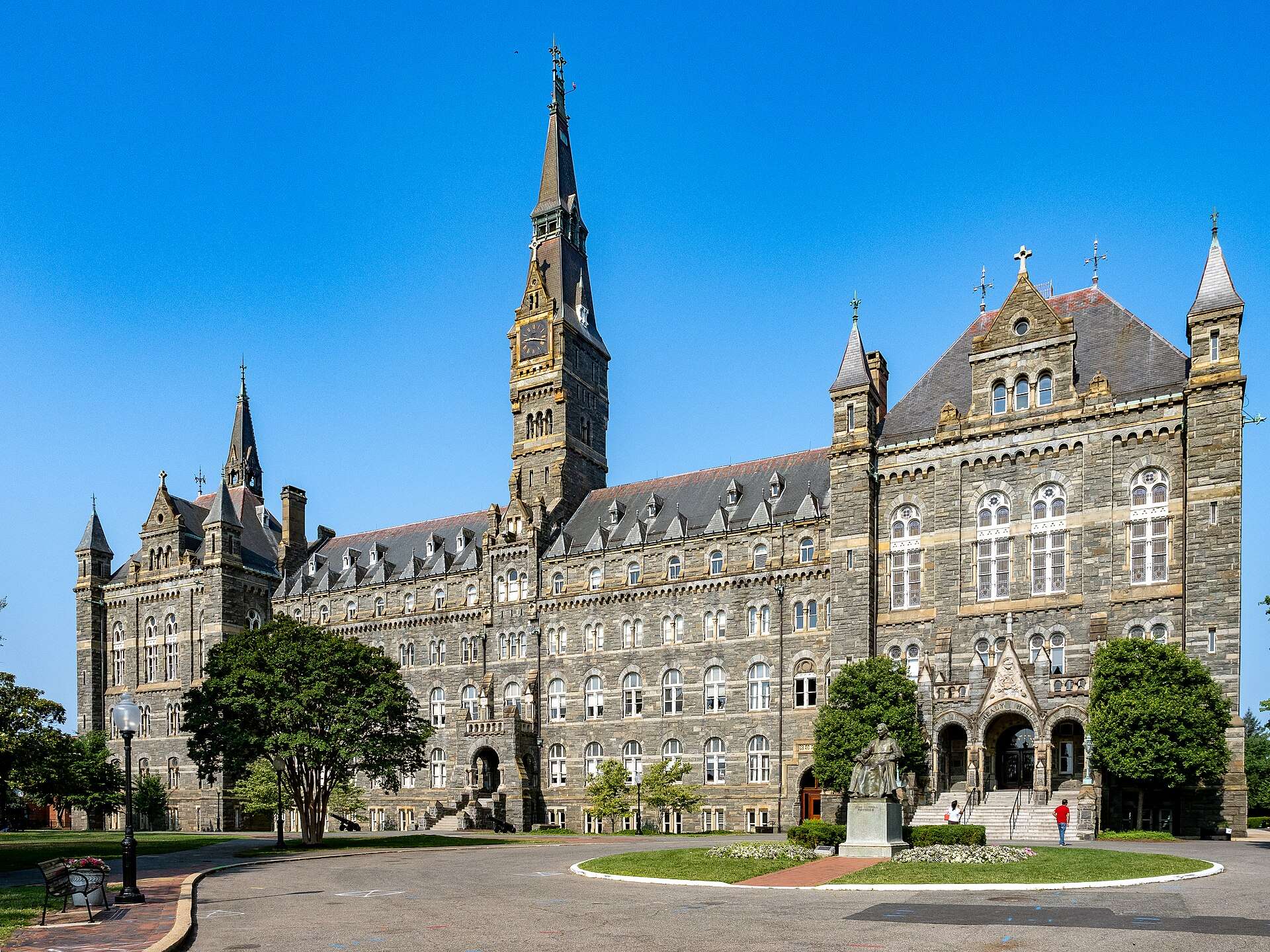 Healy Hall is featured at Georgetown University.