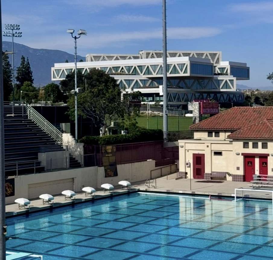 The Axelrod Aquatics Center is featured at Claremont McKenna College.